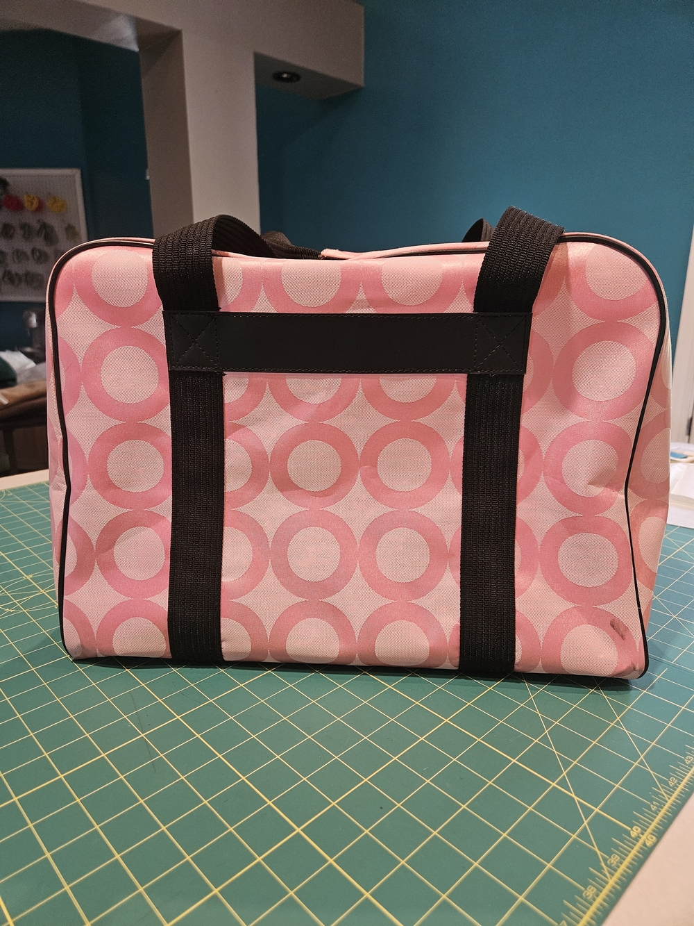 Janome Pink Circle Pattern Sewing Machine Tote Bag - Picture 6 of 11